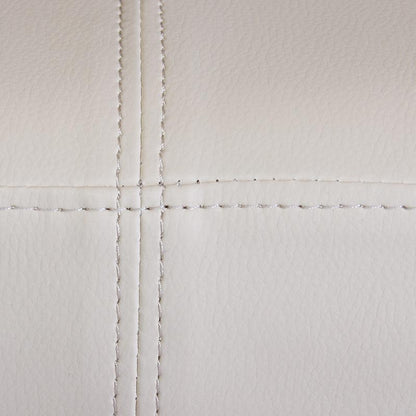 Bank Gestoffeerde bank Bank M37 kunstleer ~ 120x43x49 cm crème, lichtgekleurde poten