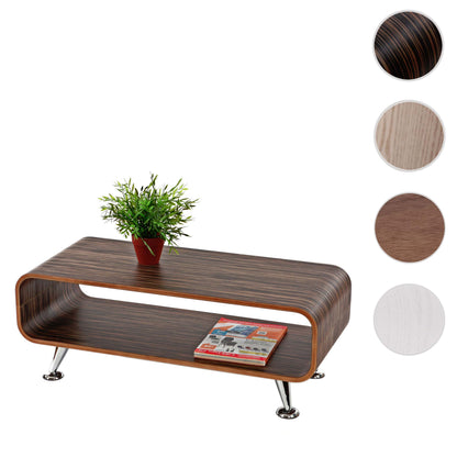 Salontafel MCW-B97, salontafel clubtafel, 34x90x39cm ~ Zebra donkerbruin