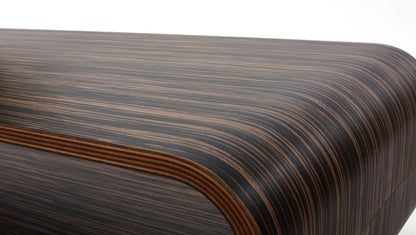 Salontafel MCW-B97, salontafel clubtafel, 34x90x39cm ~ Zebra donkerbruin