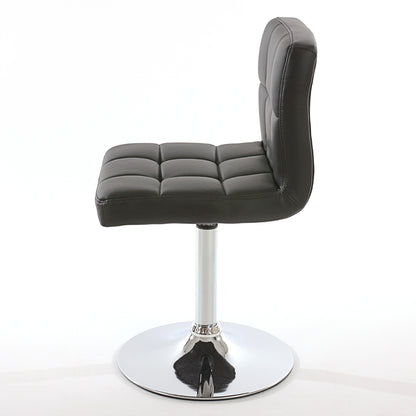Set van 6 eetkamerstoelen Bureaustoel Stoel Kavala kunstleer chroom ~ zwart