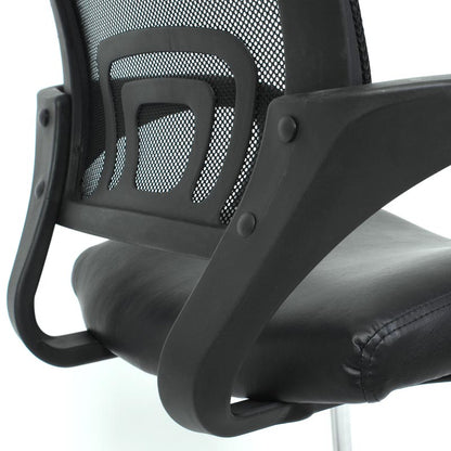 Set van 2 vergaderstoelen Ancona, bezoekersstoel, kunstleer MVG-gecertificeerd ~ groen