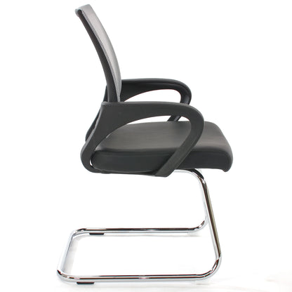 Set van 2 vergaderstoelen Ancona, bezoekersstoel, kunstleer MVG-gecertificeerd ~ grijs