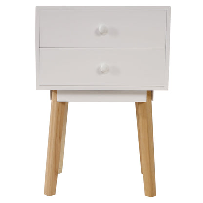 Ladekast Malmö T271, bijzettafel nachtkastje kast, retro design 59x40x30cm ~ lade wit