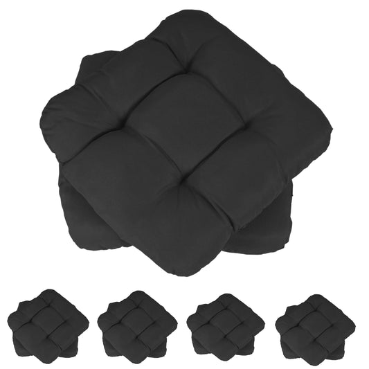 Set van 10 zitkussens Dublin, stoelkussens, 41x38x8cm ~ antraciet