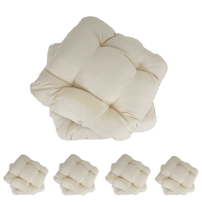 Set van 10 zitkussens Dublin, stoelkussens 41x38x8cm ~ crème