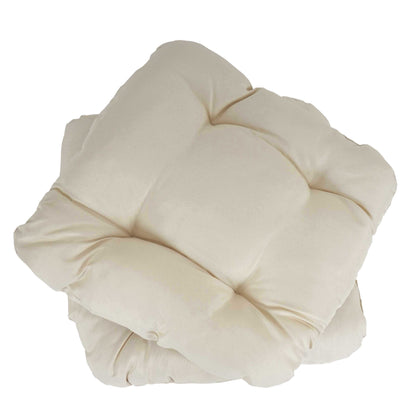 Set van 10 zitkussens Dublin, stoelkussens 41x38x8cm ~ crème