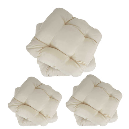 Set van 6 zitkussens Dublin, stoelkussens 41x38x8cm ~ crème