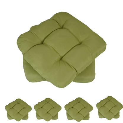 Set van 10 zitkussens Dublin, stoelkussens, 41x38x8cm ~ lichtgroen