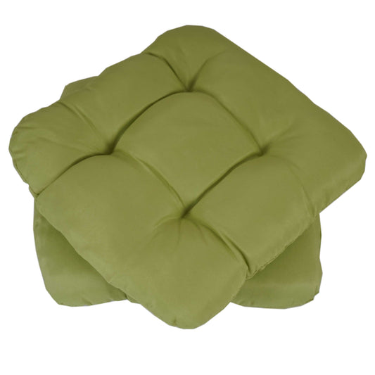 Set van 2 zitkussens Dublin, stoelkussen 41x38x8cm ~ lichtgroen