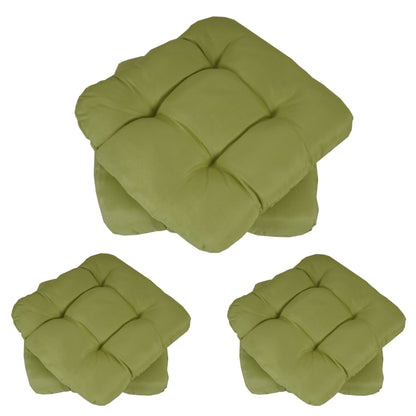 Set van 6 zitkussens Dublin, stoelkussens 41x38x8cm ~ lichtgroen