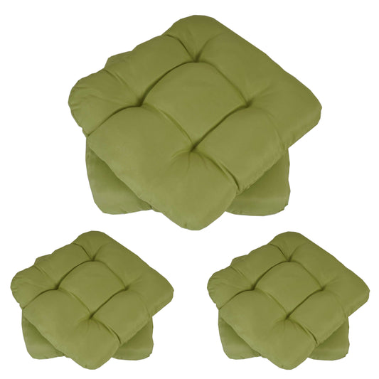 Set van 6 zitkussens Dublin, stoelkussens 41x38x8cm ~ lichtgroen