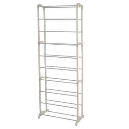 Schoenenkast Campingkast Vouwkast stof 140x52x18cm crème