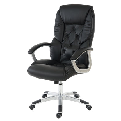 Professionele bureaustoel L42 XXL, directiedraaistoel, 150kg belastbaar kunstleder ~ zwart