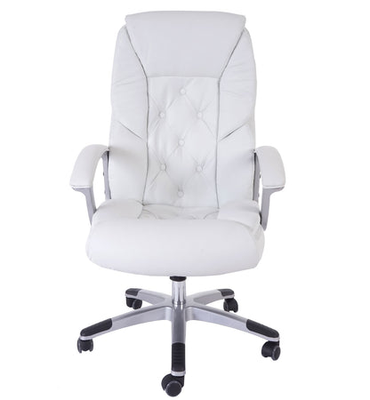 Professionele bureaustoel L42 XXL, directiedraaistoel, 150kg belastbaar kunstleder ~ wit
