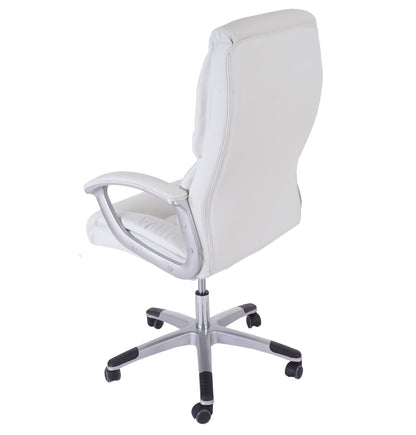 Professionele bureaustoel L42 XXL, directiedraaistoel, 150kg belastbaar kunstleder ~ wit