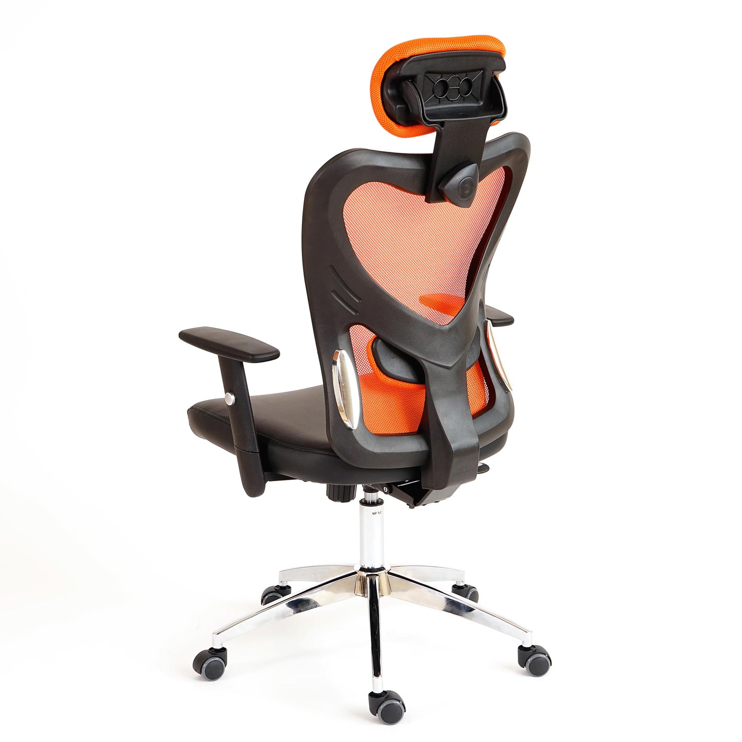 Professionele bureaustoel Atlanta, bureaustoel bureaustoel, kunstleer ~ oranje
