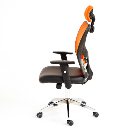 Professionele bureaustoel Atlanta, bureaustoel bureaustoel, kunstleer ~ oranje