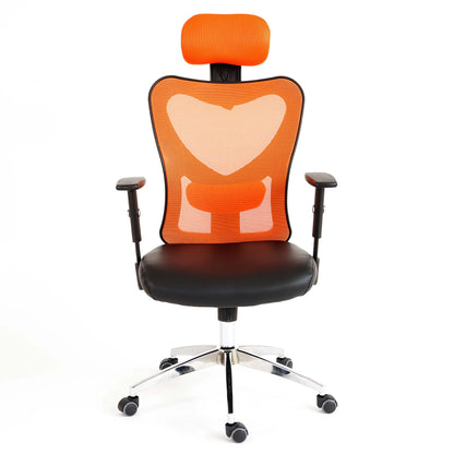Professionele bureaustoel Atlanta, bureaustoel bureaustoel, kunstleer ~ oranje