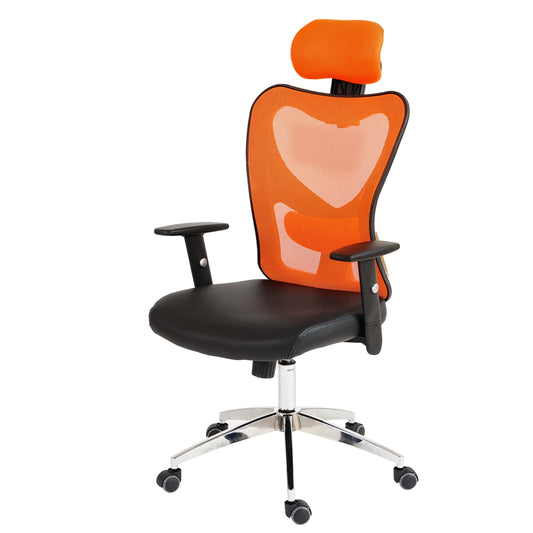 Professionele bureaustoel Atlanta, bureaustoel bureaustoel, kunstleer ~ oranje