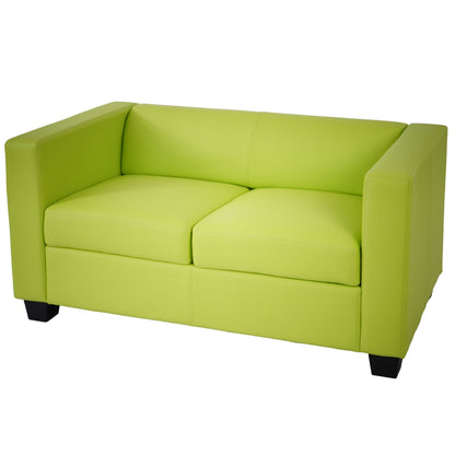 2-zits bank loungebank Lille ~ kunstleder, lichtgroen