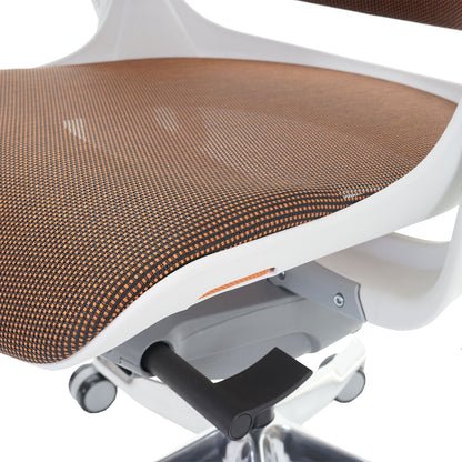 Bureaustoel MERRYFAIR Wau 2, bureaustoel draaistoel, bekleed/mesh, ergonomisch ~ mandarijn