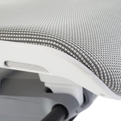 Bureaustoel MERRYFAIR Wau 2, bureaustoel draaistoel, bekleed/mesh, ergonomisch ~ wit-grijs