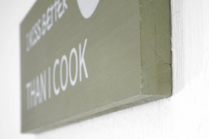 Wandbord Kiss, decoratief houten bord, shabby-look vintage 40cm