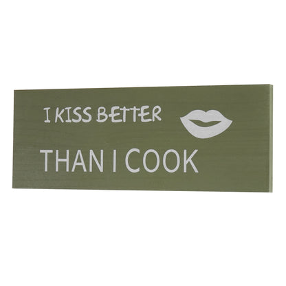 Wandbord Kiss, decoratief houten bord, shabby-look vintage 40cm