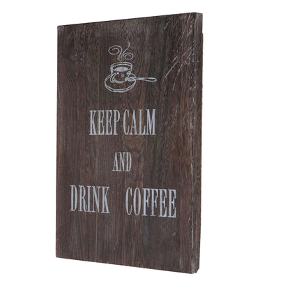 Wandbord Koffie, decoratief houten bord, shabby-look vintage 40x30cm