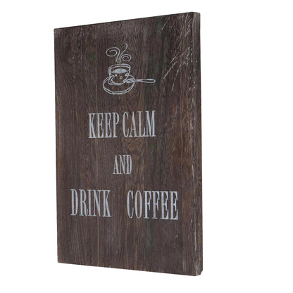Wandbord Koffie, decoratief houten bord, shabby-look vintage 40x30cm