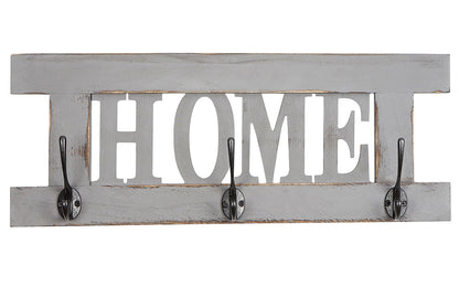 Wandkapstok MCW-C60 Home, kapstok, kapstokpaneel, shabby look vintage 55x21cm ~ grijs, shabby