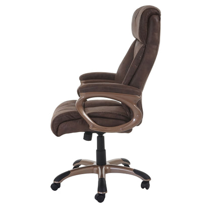 Bureaustoel Dallas, bureaustoel directiestoel, MVG-gecertificeerd ~ suède look taupe-bruin
