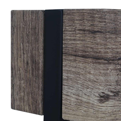 Kos T573 salontafel, woonkamertafel, 43x110x60cm MVG-gecertificeerd ~ wild eiken, donker metalen poten