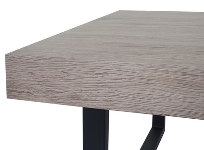Salontafel Kos T576, woonkamertafel 40x110x60cm MVG-gecertificeerd ~ San Remo, donkere metalen poten