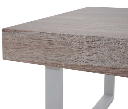 Kos T576 salontafel, woonkamertafel, 40x110x60cm MVG-gecertificeerd ~ eiken, lichtgekleurde metalen poten