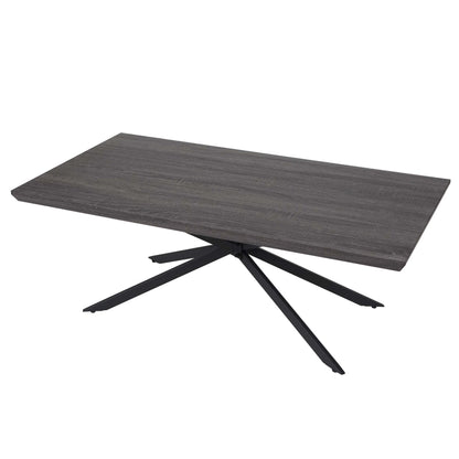 Kos T577 salontafel, woonkamertafel, 40x110x60cm MVG-gecertificeerd ~ Zwart eiken, donker metalen poten