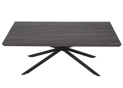 Kos T577 salontafel, woonkamertafel, 40x110x60cm MVG-gecertificeerd ~ Zwart eiken, donker metalen poten