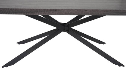 Kos T577 salontafel, woonkamertafel, 40x110x60cm MVG-gecertificeerd ~ Zwart eiken, donker metalen poten