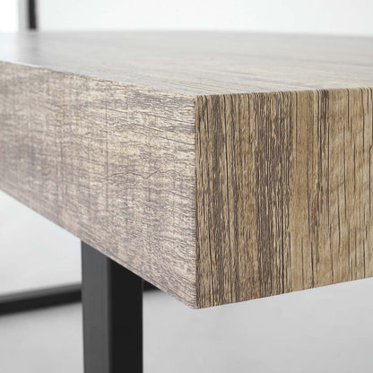 Kos T576 salontafel, woonkamertafel, 40x110x60cm MVG-gecertificeerd ~ wild eiken, donker metalen poten