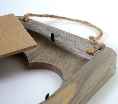 Set van 5 fotolijsten Wels, fotolijst houten lijst muur lijst set, shabby look landhuis, hart