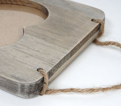 Set van 5 fotolijsten Wels, fotolijst houten lijst muur lijst set, shabby look landhuis, hart