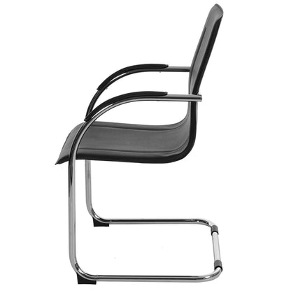 Set van 2 vergaderstoelen Samara, bezoekersstoel sledemodel ~ zwart