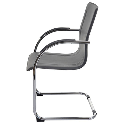 Set van 2 vergaderstoelen Samara, bezoekersstoel sledemodel ~ grijs
