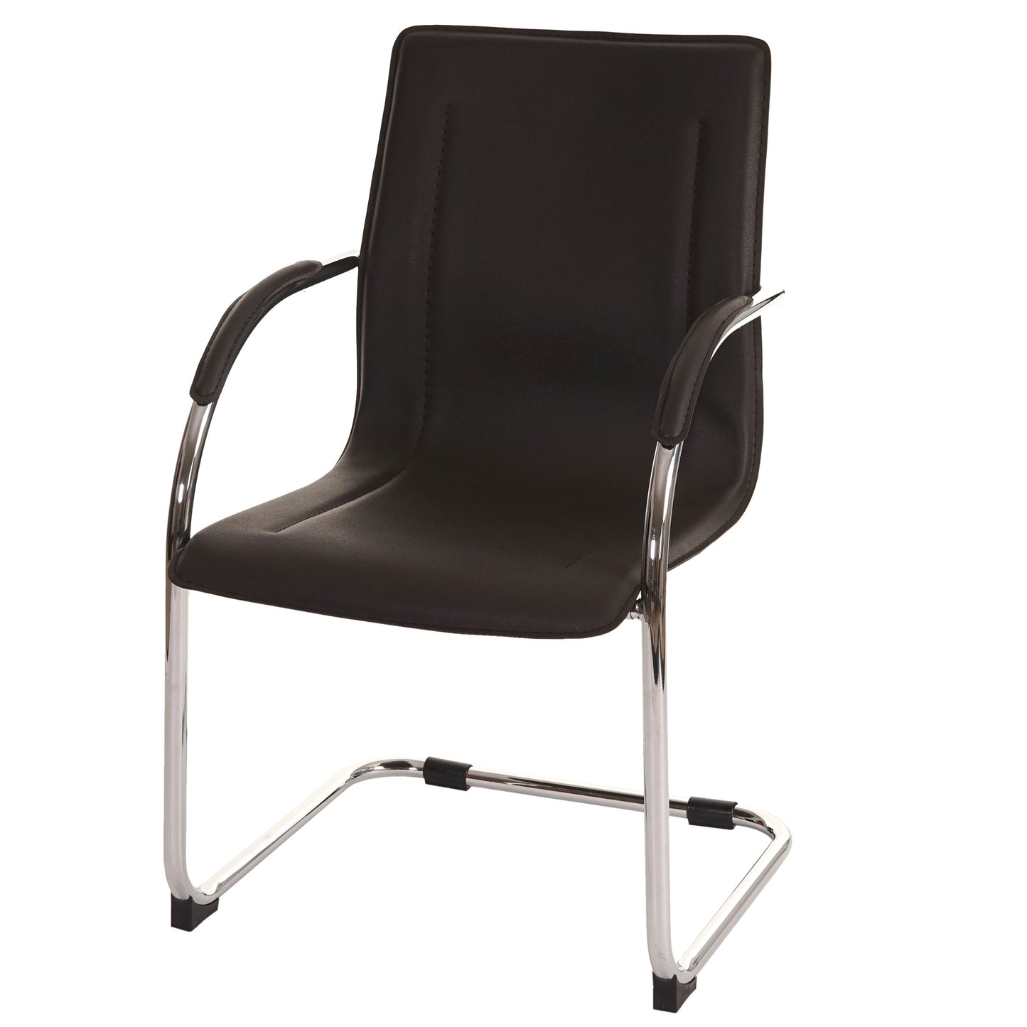 Set van 2 vergaderstoelen Samara, bezoekersstoel sledemodel ~ bruin