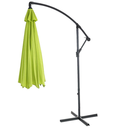 Acerra zweefparasol, parasol, Ø 3m kantelbaar, polyester/staal 11kg ~ green-lemon zonder voet