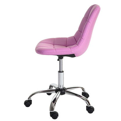 Bureaustoel MCW-A60, bureaustoel, werkkruk, schelp zitting kunstleer ~ roze