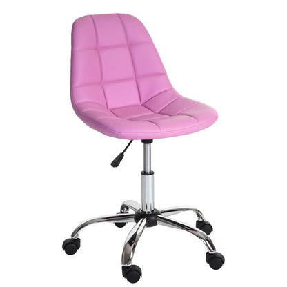 Bureaustoel MCW-A60, bureaustoel, werkkruk, schelp zitting kunstleer ~ roze
