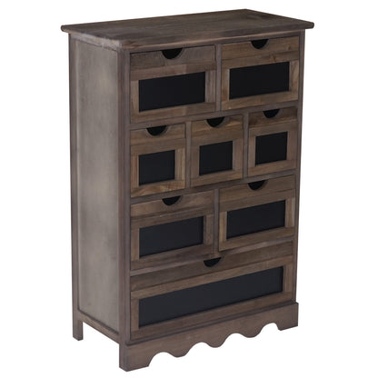 Ladekast Ermelo, ladekast met legplank, shabby-look vintage MVG-gecertificeerd 87x60x30cm ~ bruin