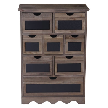 Ladekast Ermelo, ladekast met legplank, shabby-look vintage MVG-gecertificeerd 87x60x30cm ~ bruin