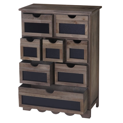 Ladekast Ermelo, ladekast met legplank, shabby-look vintage MVG-gecertificeerd 87x60x30cm ~ bruin